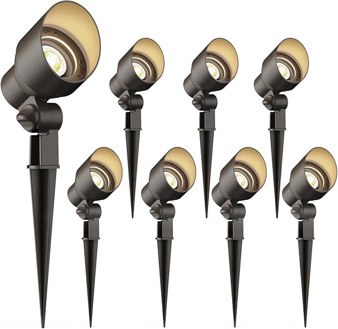GOODSMANN Landscape Lighting Kits Low Voltage Spot Lights 8PK Landscape Flood...