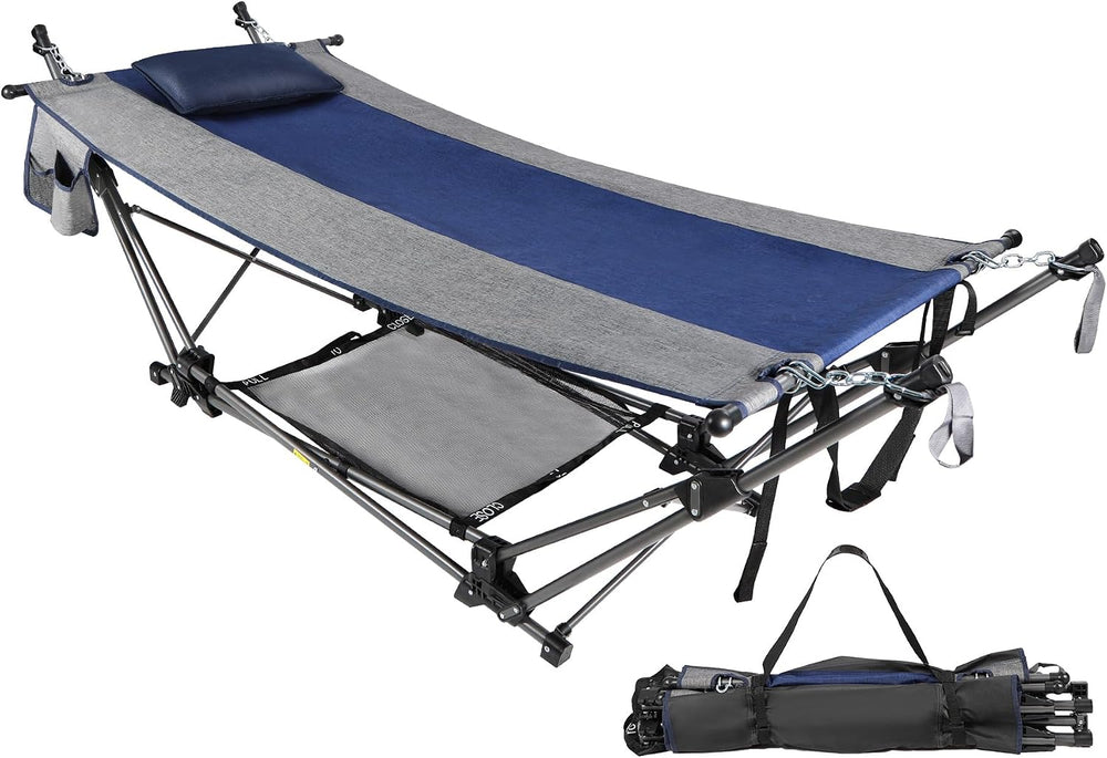 Portable Hammock with Stand, Collapsible Foldable Hammock Includes Removable ...