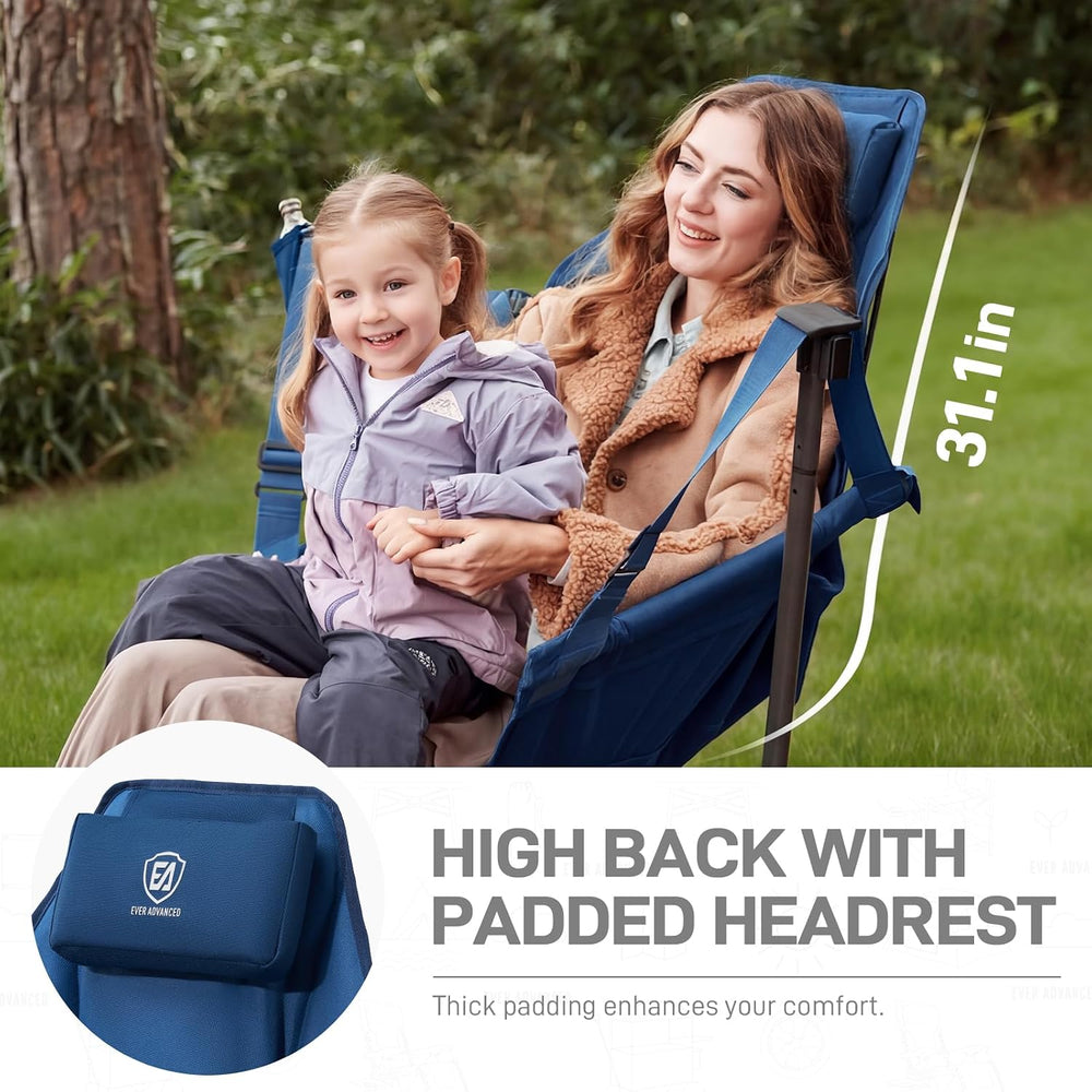 EVER ADVANCED Hammock Camping Chair, Oversized Heavy Duty Swing Chair with De...