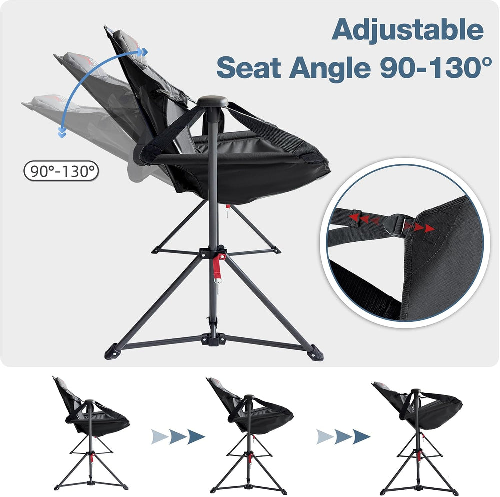 2 Pack Hammock Camping Chair, Oversized Swinging Chair,Black