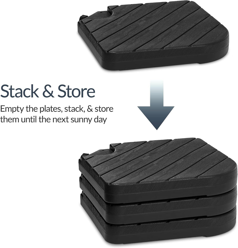Best Choice Products 4-Piece Cantilever Offset Patio Umbrella Base Weight Set...