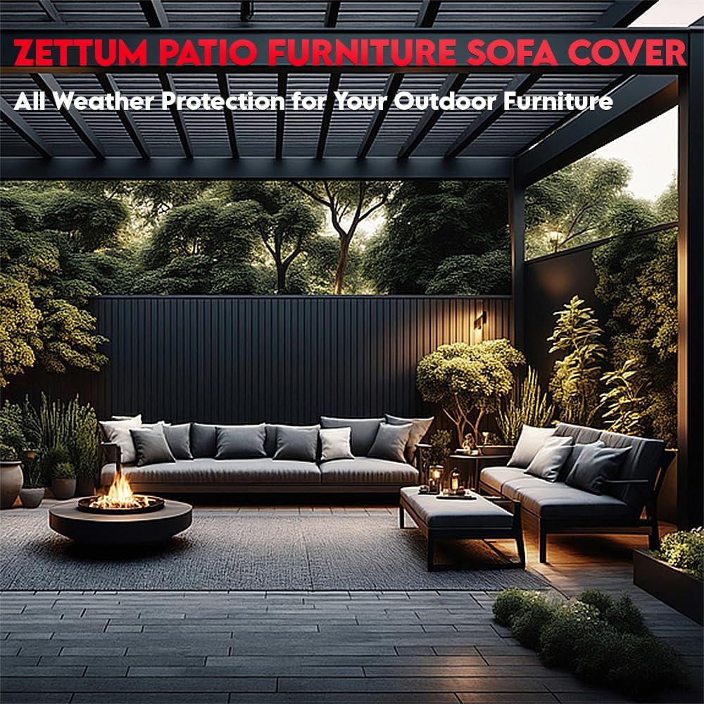 Zettum Patio Loveseat Cover 58 Inch - 600D Outdoor Couch Cover Furniture Sofa...
