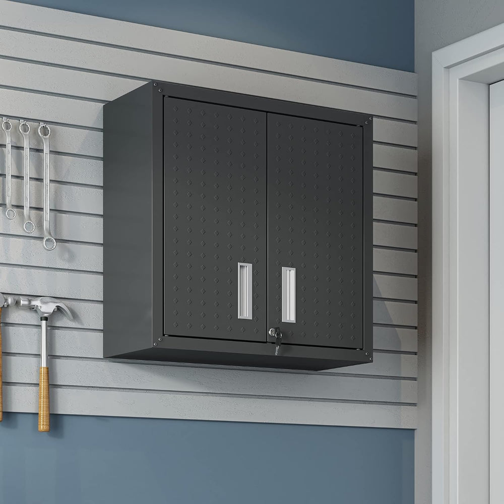 Manhattan Comfort Fortress Floating Garage Storage Cabinet with Adjustable Sh...