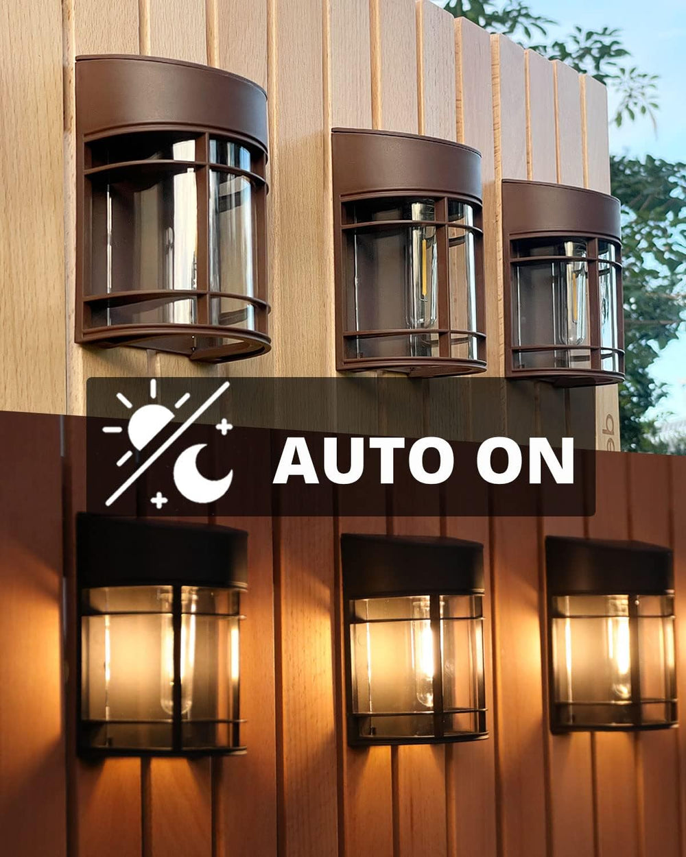 Solar Fence Lights, 8 Pack Deck Light Waterproof Solar Outdoor Lights for Gar...