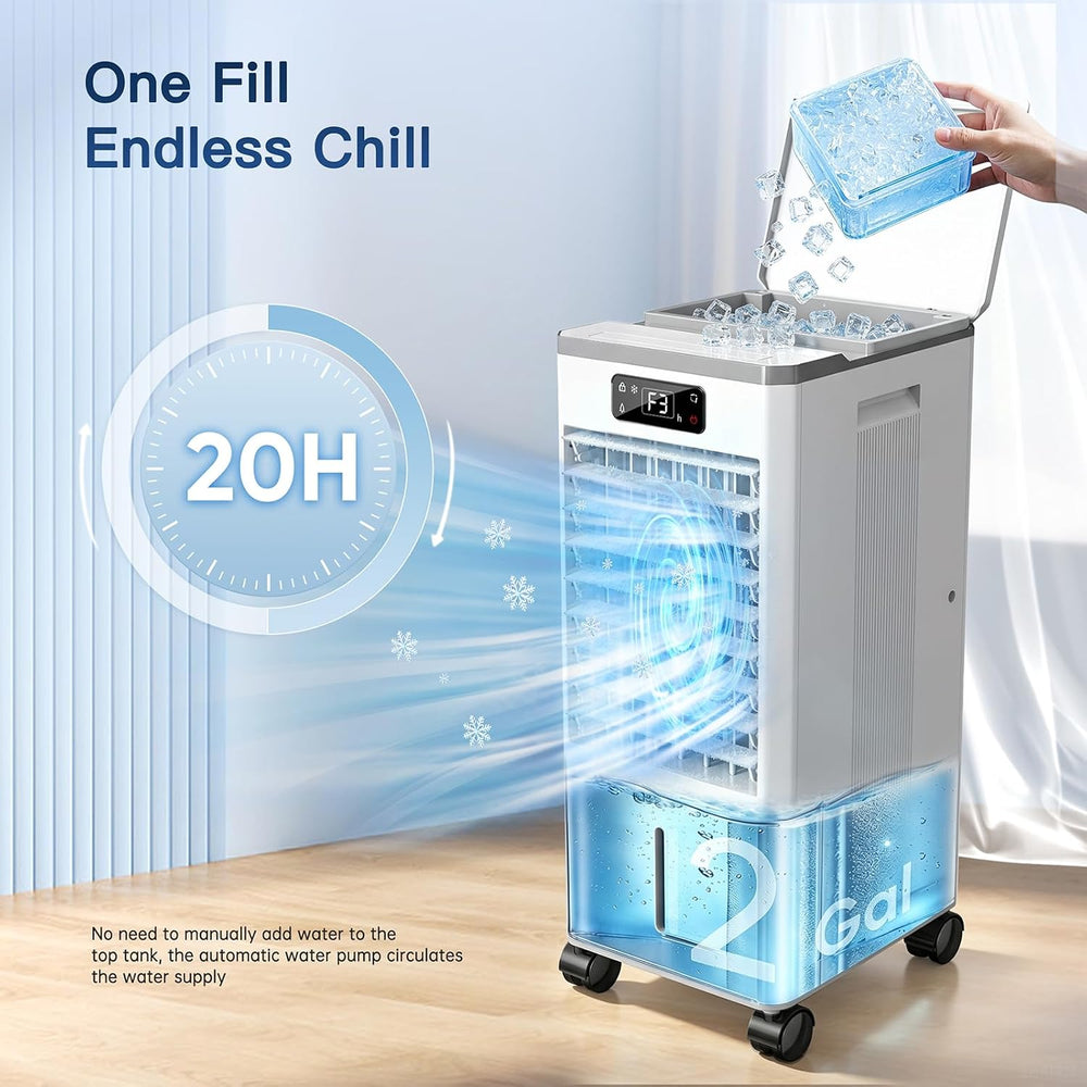 Evaporative Air Cooler, 4-IN-1 Portable Air Conditioners