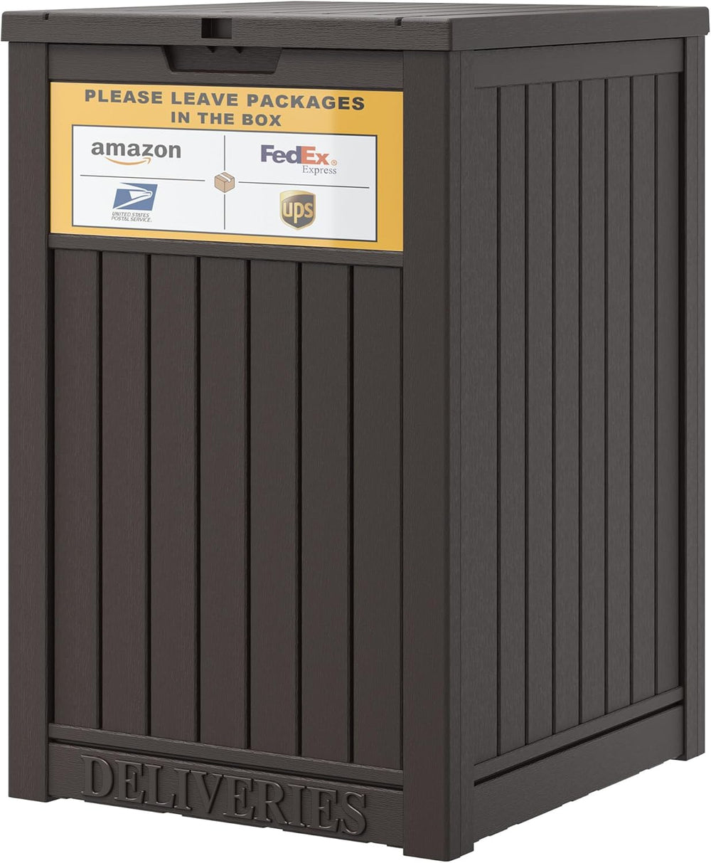 LHBGO Package Delivery Box for Outside, with Delivery Sign 48 Gallon Storage ...