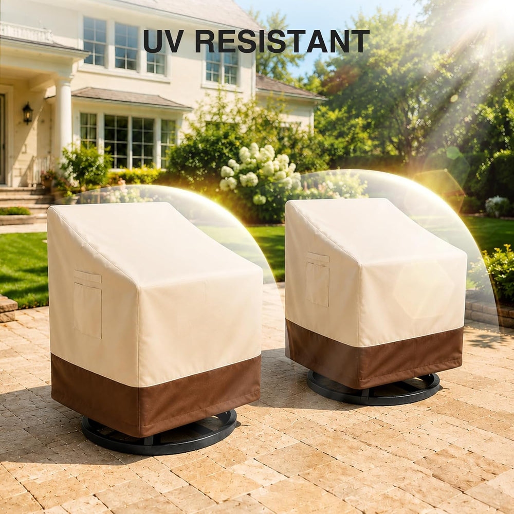 Heavy Duty Outdoor Chair Covers Waterproof-2 Pack Patio Chair Covers for Ourd...