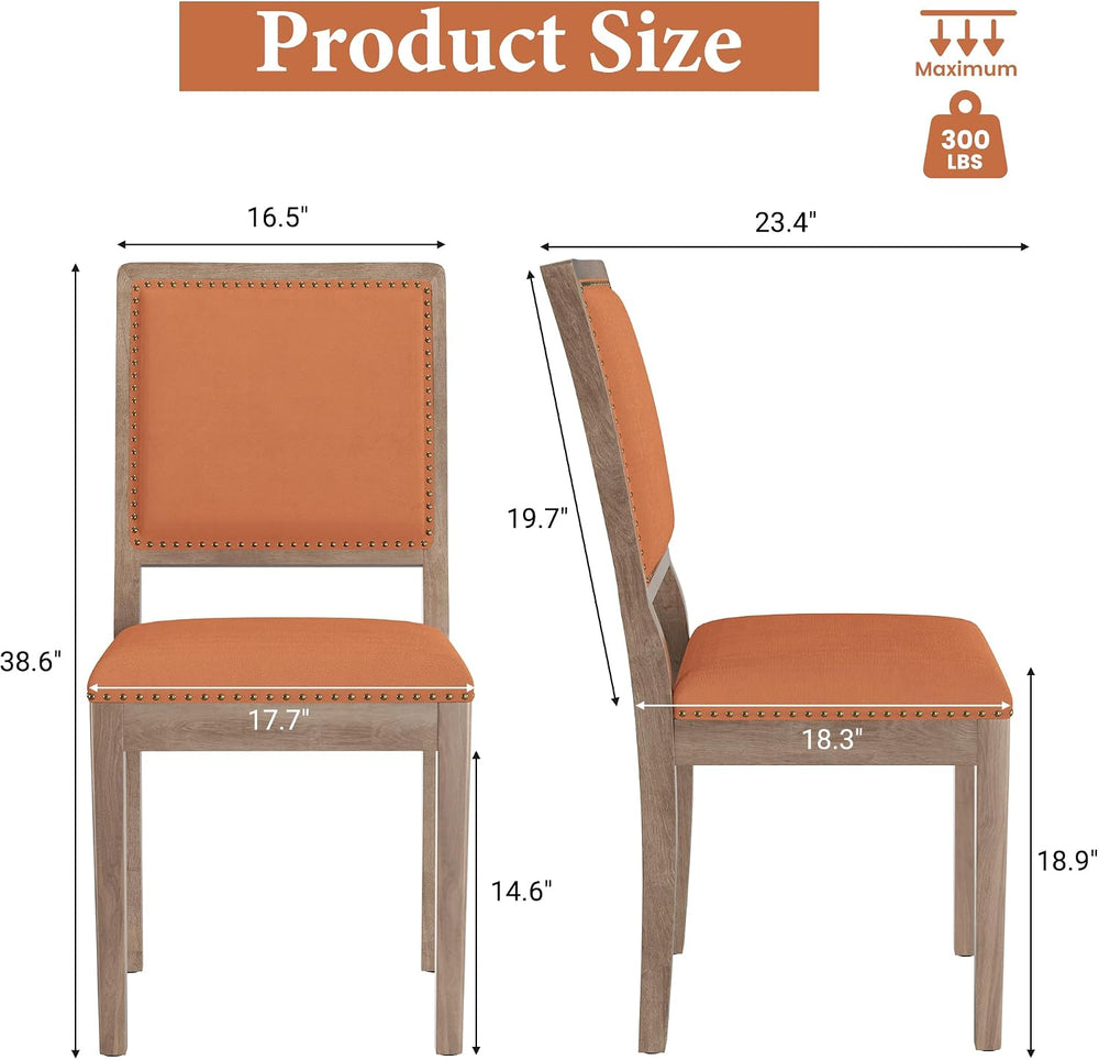 Dining Chairs Set of 8, Mid Century Modern Upholstered Dining Room Chairs, Fa...