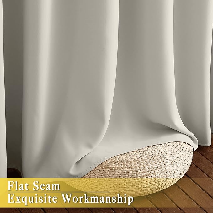 NICETOWN Blackout Curtains for Sliding Glass Door Room Divider Noise Reduce C...