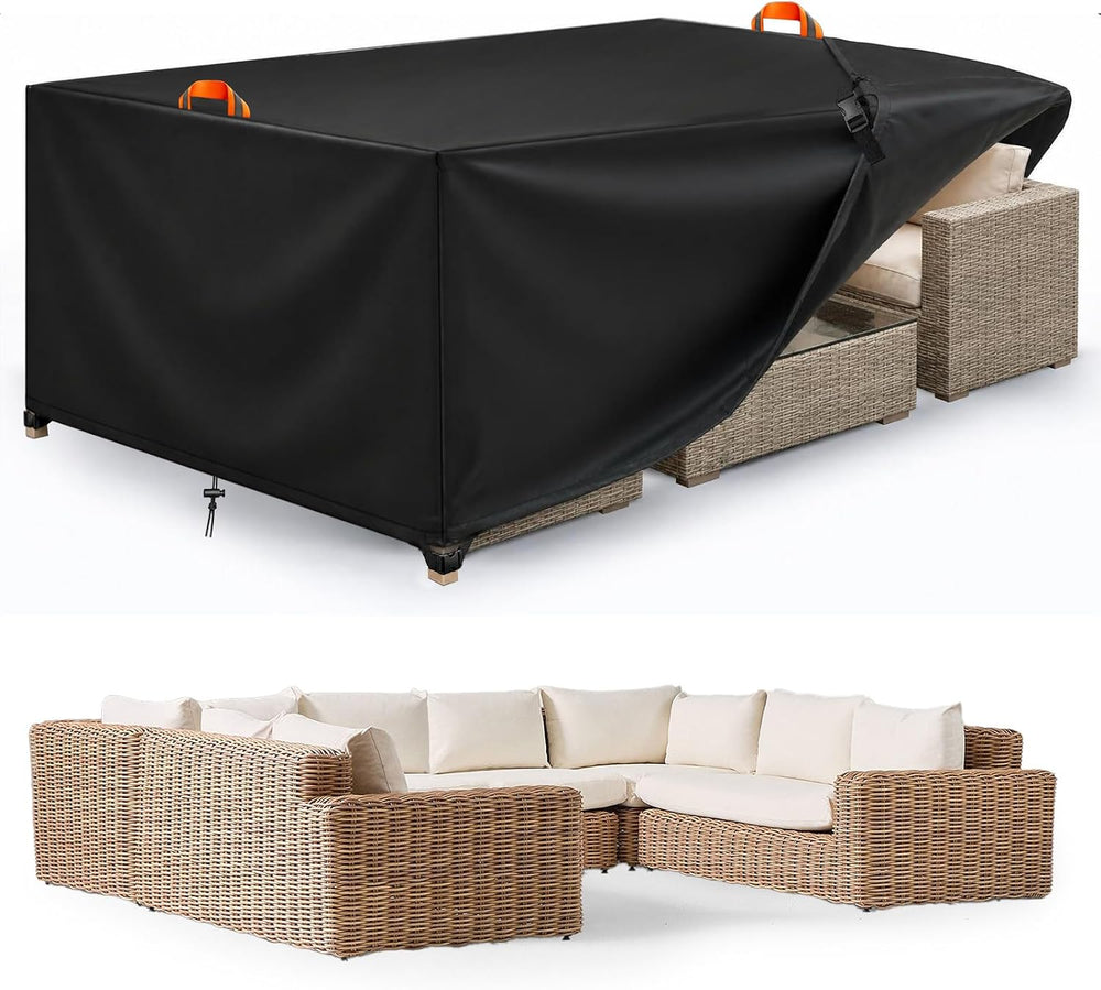 Patio Furniture Cover Waterproof for Winter - 98"Lx98"Wx28"H,S...