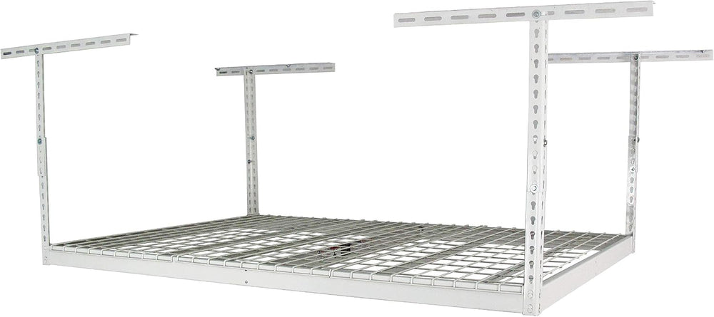 SafeRacks 4x6 Overhead Garage Storage Rack, 500 lb, 24"-45" Drop, W...