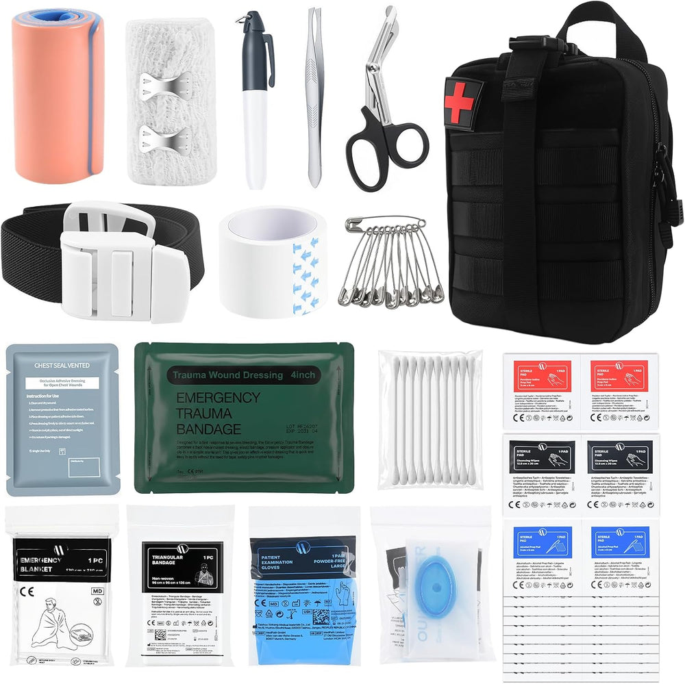 IFAK Trauma First Aid Kit Molle Pouches Emergency Survival Kit for Tactical C...