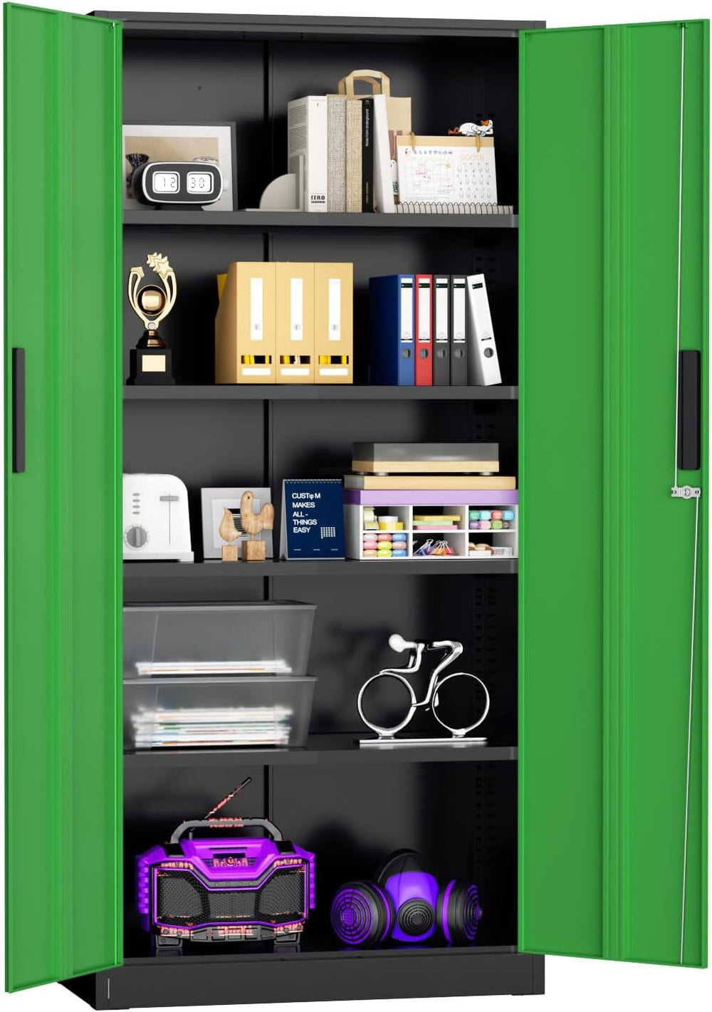 Superday Metal Storage Cabinets, 71" Storage Cabinet with Locking Door, ...