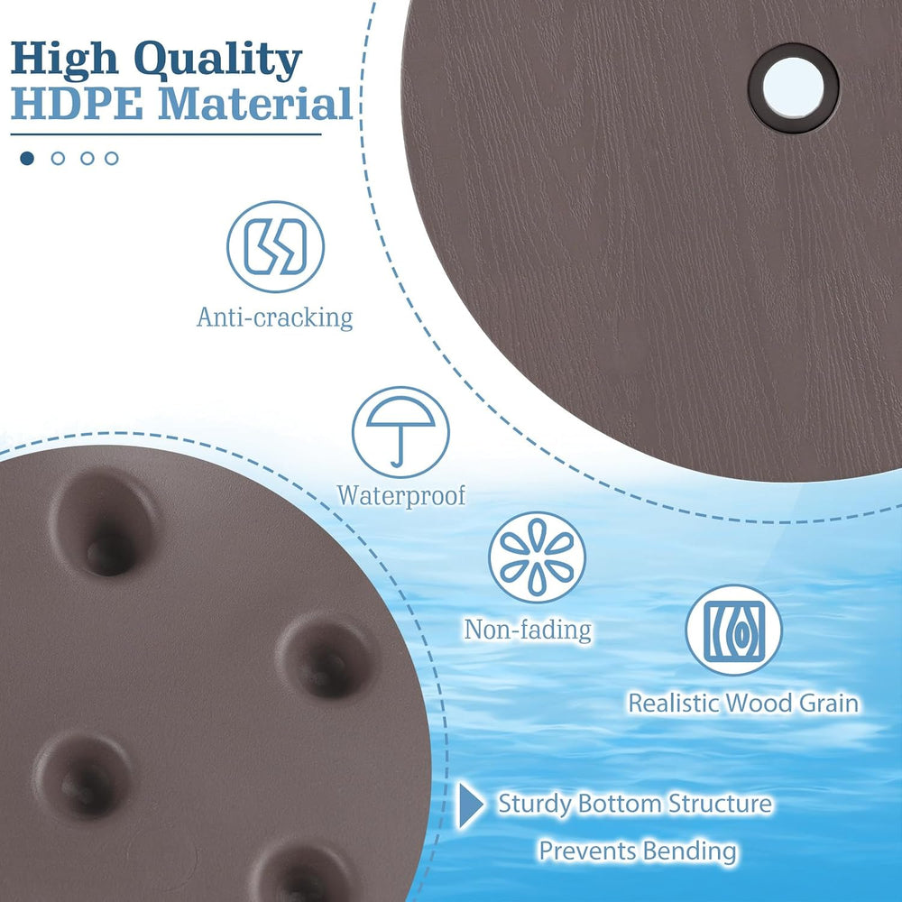 Tangkula 20" Round Umbrella Table with 1.5" & 1.9" Umbrell...