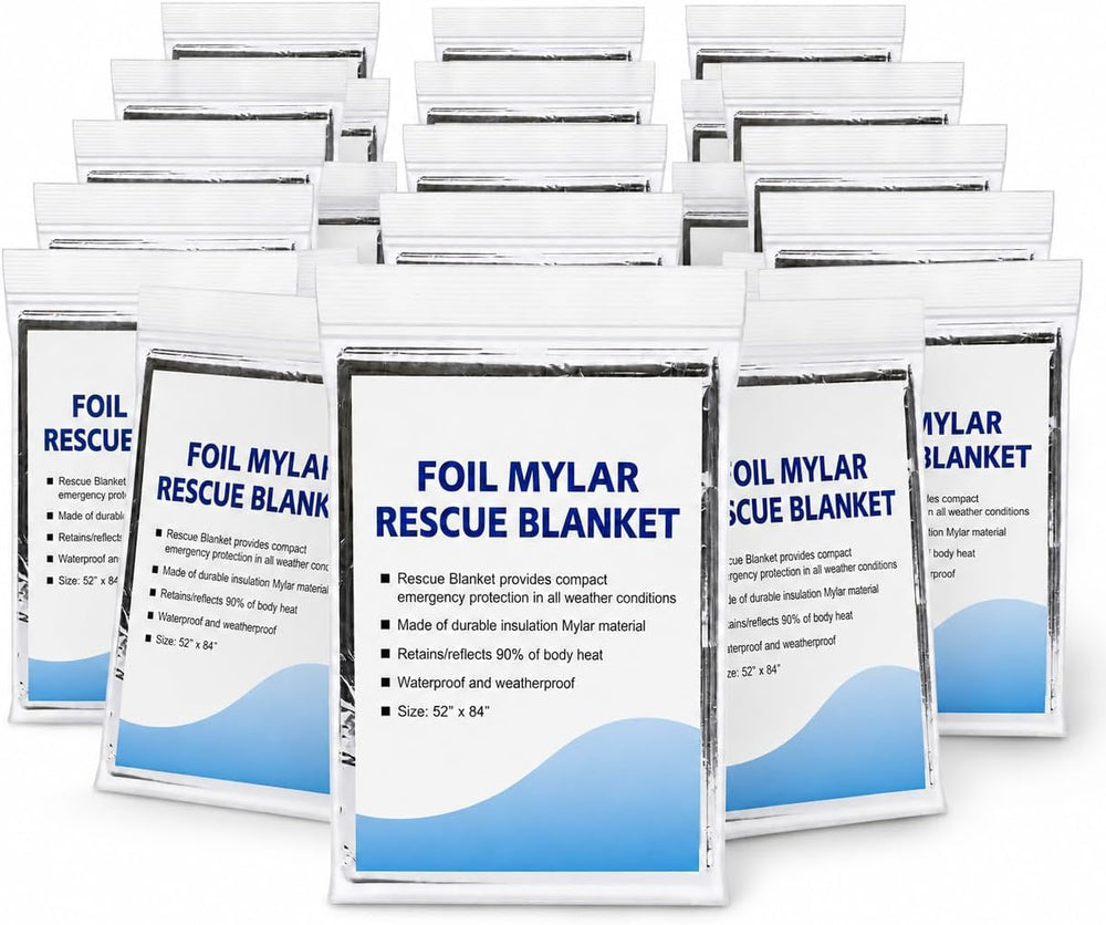 BH Lot of 50 Emergency Mylar Blankets - 84" x 52"