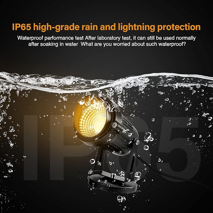 LemonBest Landscape Lights - 5W 110V Outdoor Spotlight - Waterproof IP65-3000...