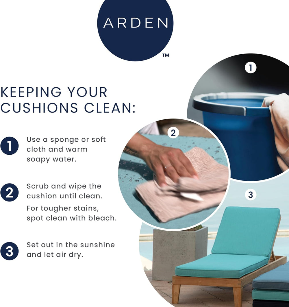 Arden Outdoor Deep Seat Cushion Set, 4-Pack, 24x24, Clark Blue
