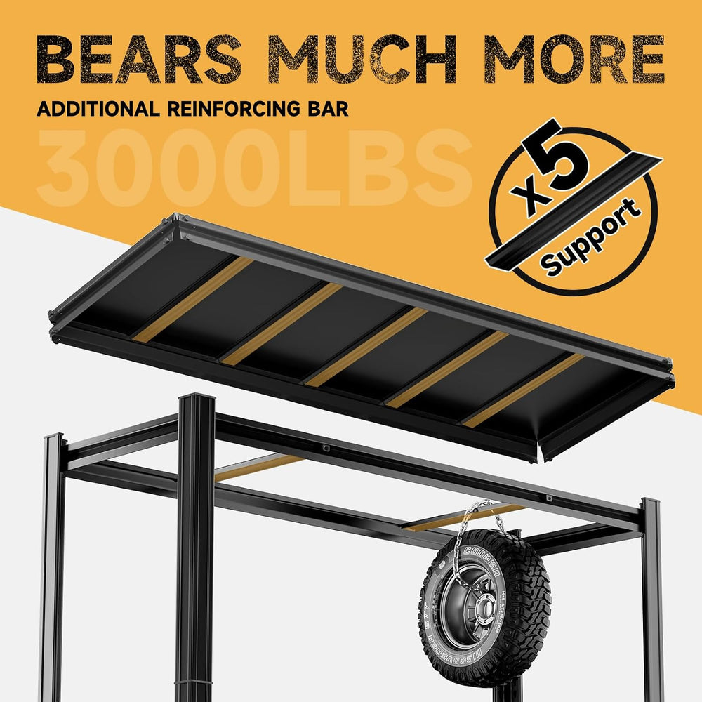 5-Tier 60" W x 20" D x 72" H Garage Shelving Metal Storage Rac...