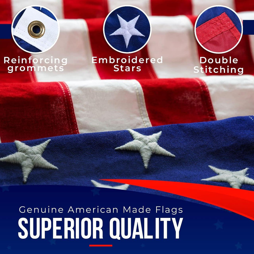 American Flag | American Flags for Outside 8X12 |Premium US Flag 8X12 made in...