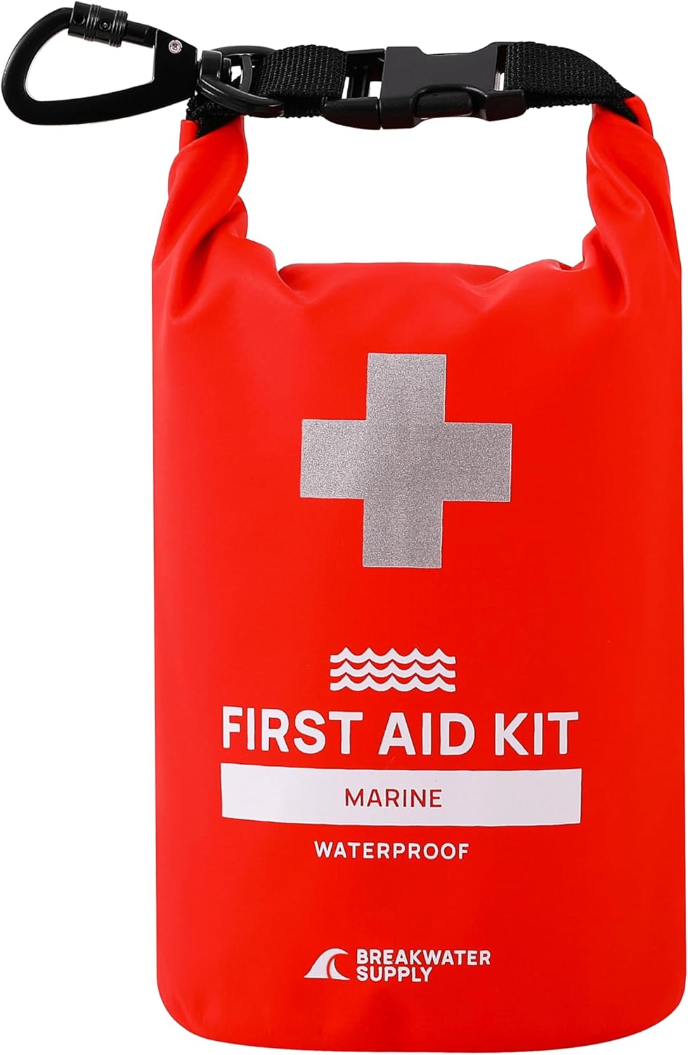 Breakwater Supply Waterproof Marine First Aid Kit for Boat, 100 Piece, Red