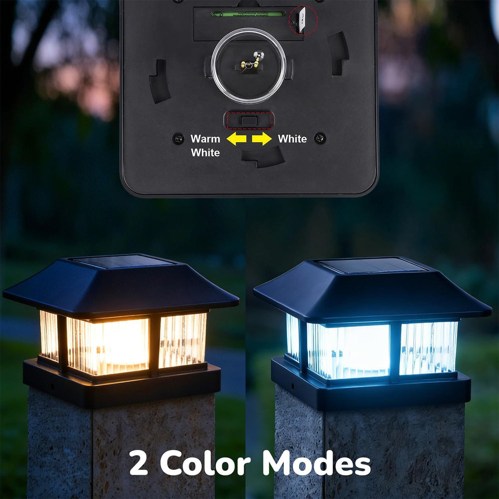 Dynaming 4x4 Solar Post Cap Lights Outdoor with 2 Color Modes, Fence Post Sol...