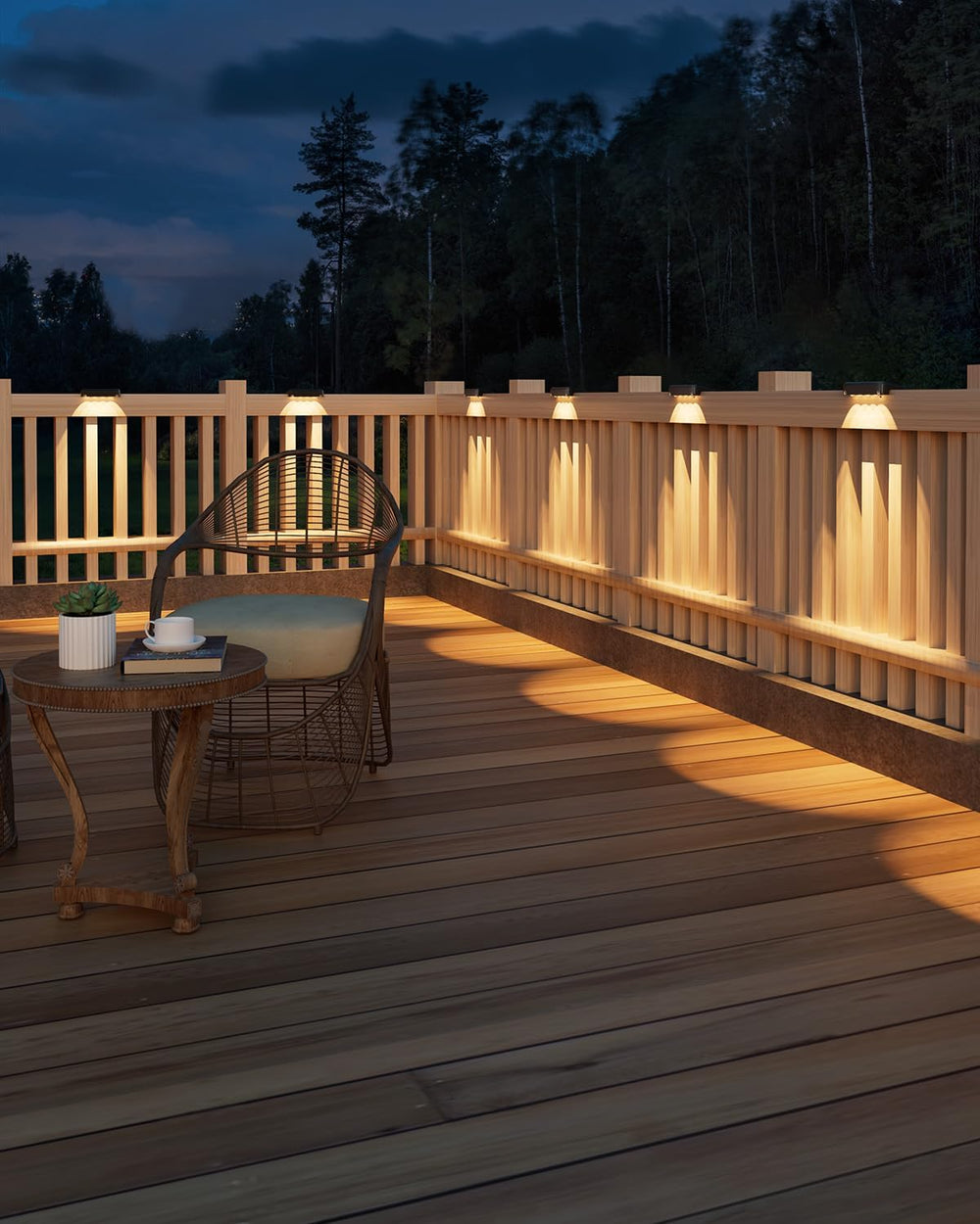 VOLISUN Solar Deck Lights 20 Pack, Warm White Glow LED Large Size Lamp, IP65 ...