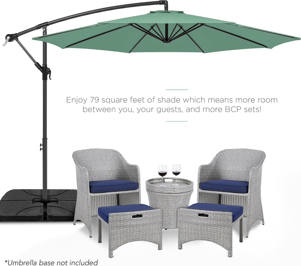 Best Choice Products 10ft Offset Cantilever Hanging Market Patio Umbrella, 8 ...