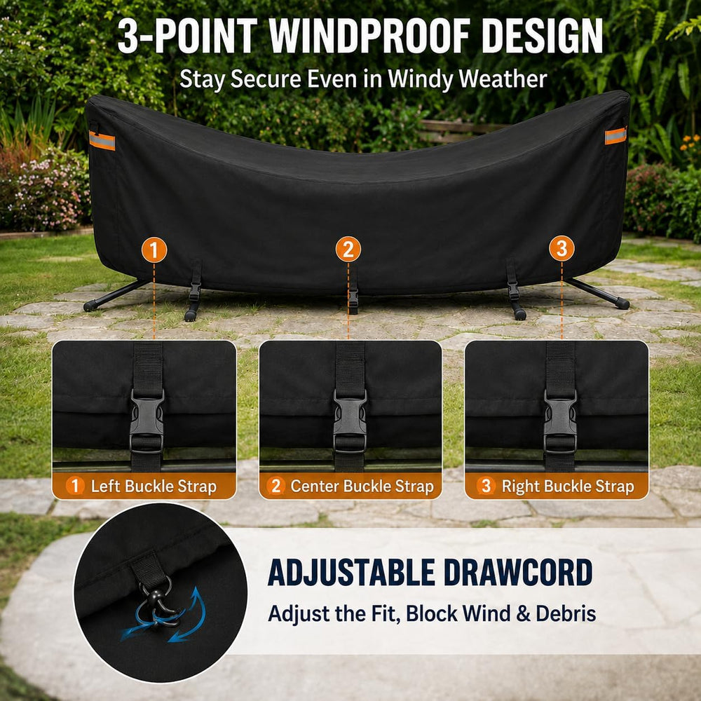 600D Waterproof Hammock Cover for 11-12FT Stand, Heavy Duty Outdoor