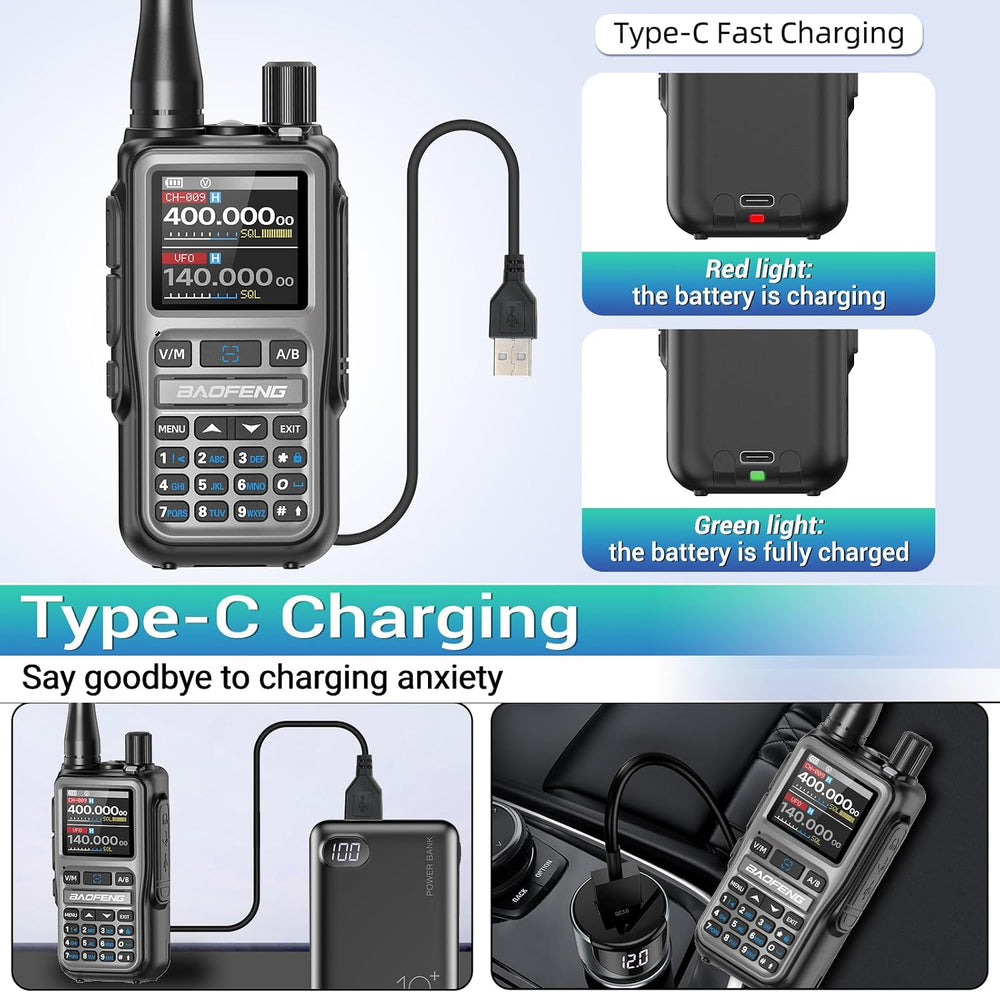 Baofeng Radio UV-5R Mini Ham Radio Long Range Handheld Two Way Radio NOAA Wea...