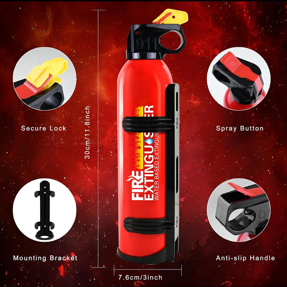 4 Pack Fire Extinguishers with Mount for Home Car Kitchen Boat