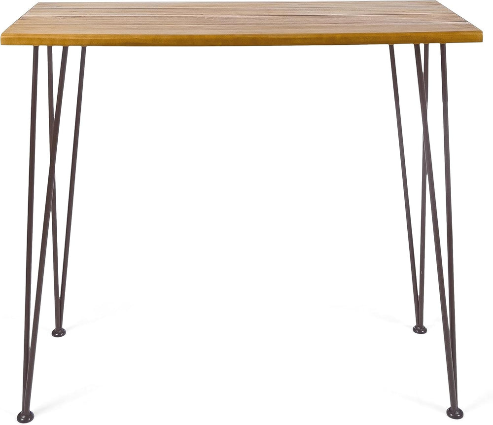 Christopher Knight Home Denali Ouotdoor Industrial Acacia Wood Bar Table with...