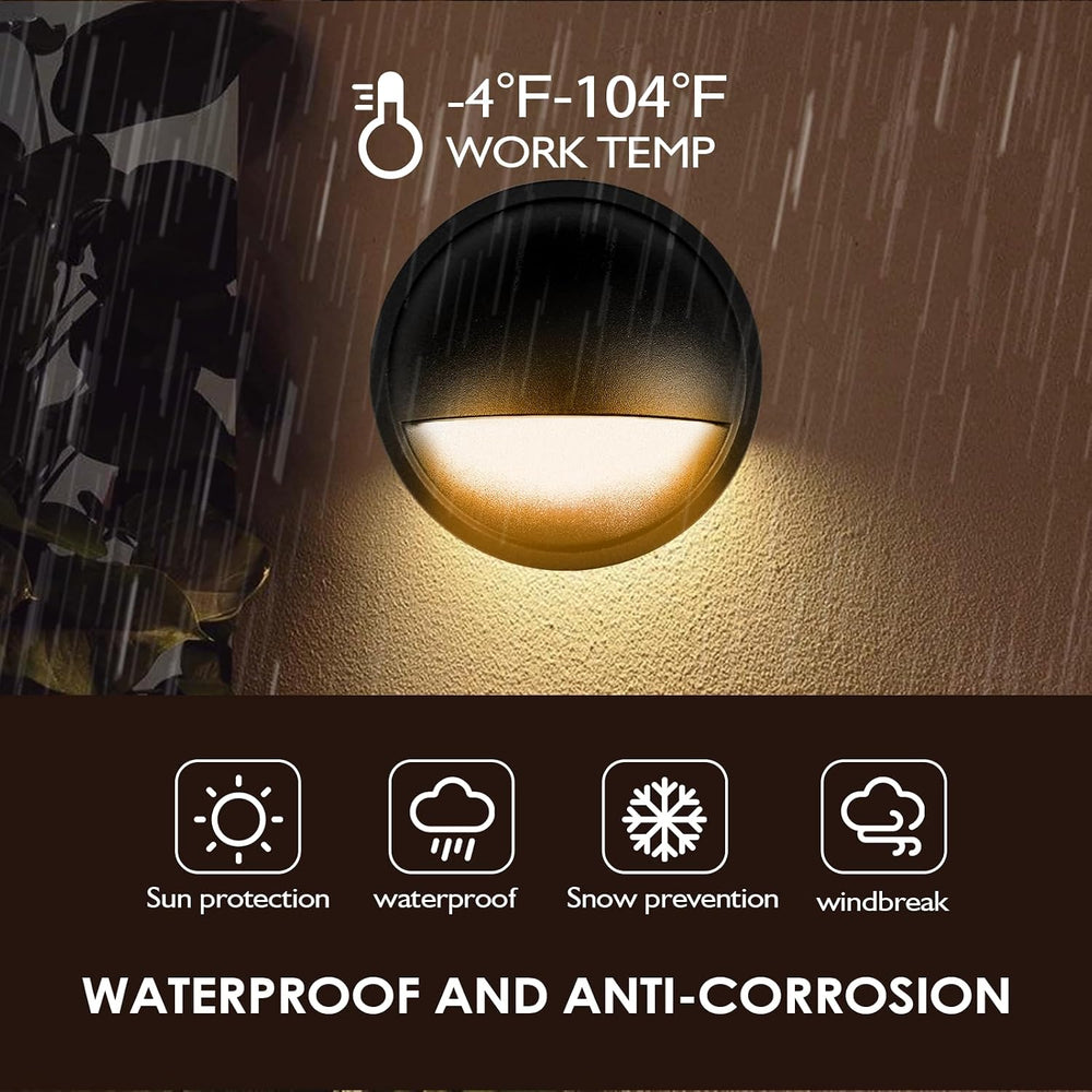 LED Low Voltage Deck Lights Outdoor Waterproof,6-Pack 3CCT Deck Lighting Fixt...
