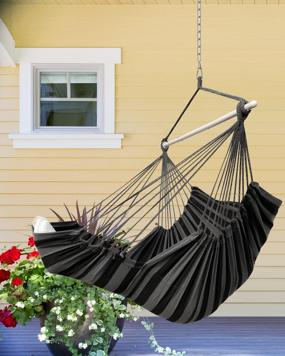 Miztli Hammock Chair Hanging Chair Swing for Bedroom with Foot Rest, Max 500 ...