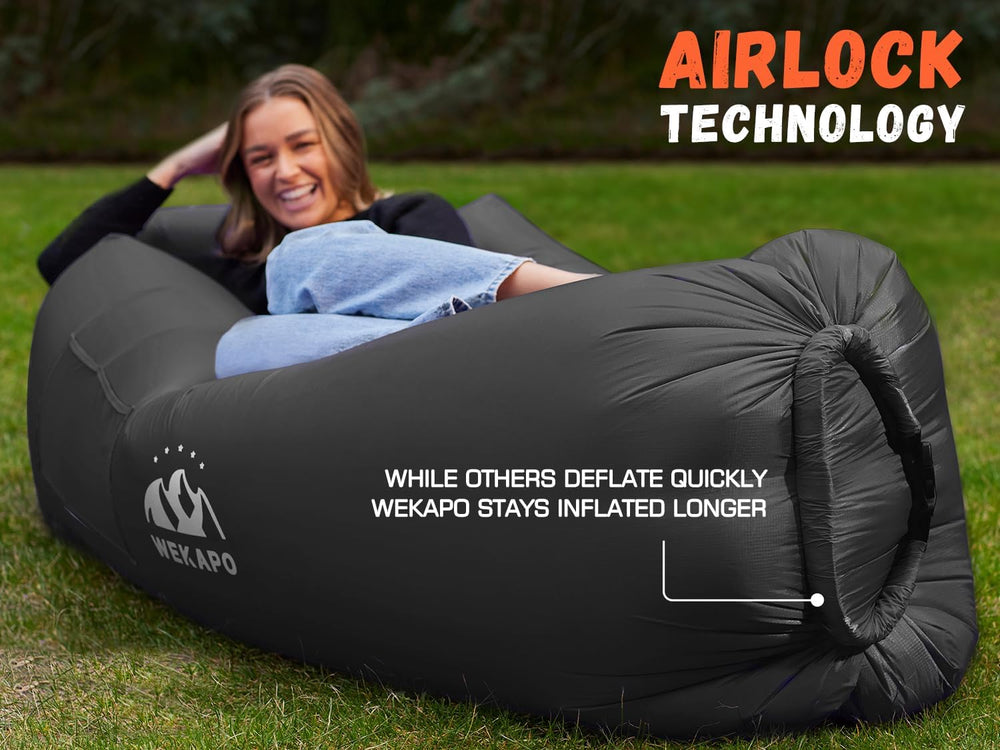 WEKAPO Inflatable Couch Air Lounger Chair - Camping & Beach Accessories, ...