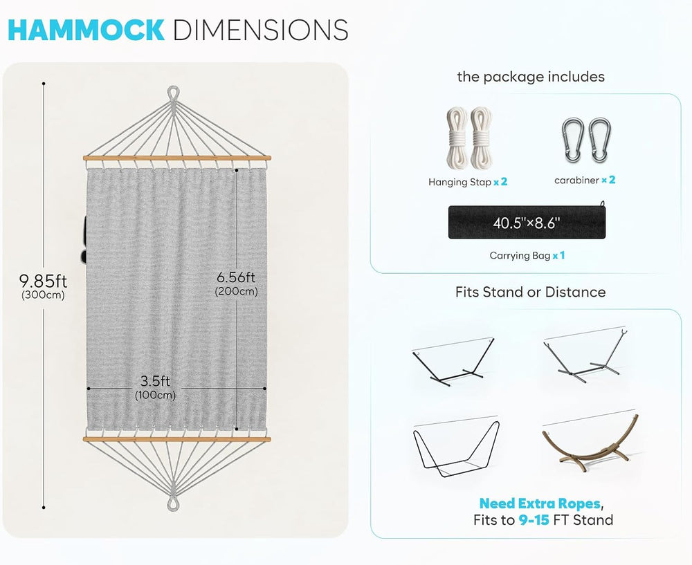 Hammock for Outside, Double Hammocks Without Stand