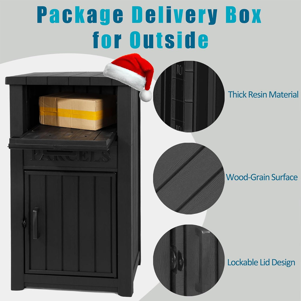 LHBGO Package Delivery Box for Outside, Outdoor Storage with Lockable Secure,...