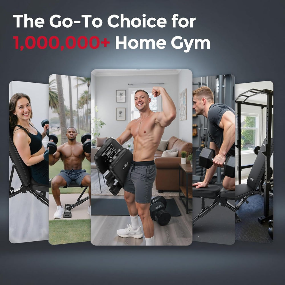 FLYBIRD WB5 Weight Bench, ASTM-Certified 800LBS Adjustable Weight Bench Worko...