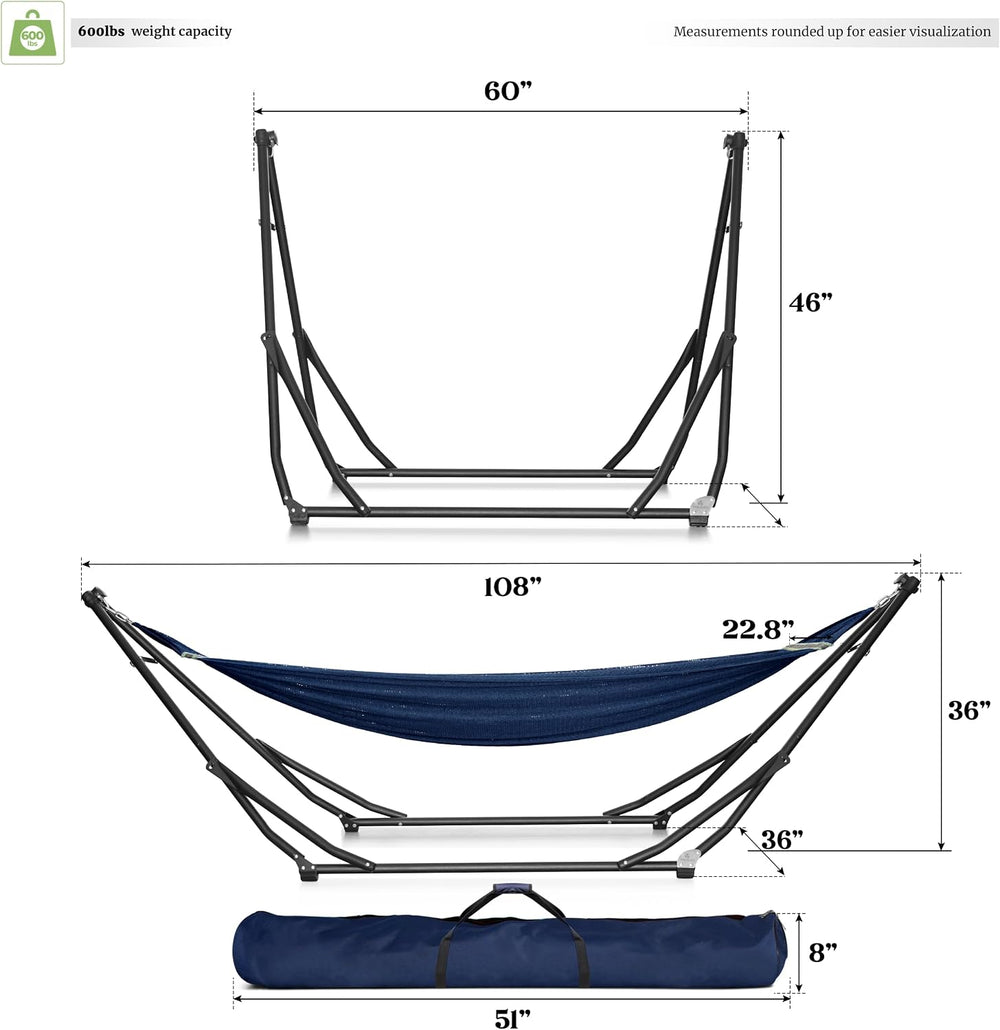 Tranquillo UniGen Hammock, Hammock with Stand Heavy Duty Indoor/Outdoor Hammo...