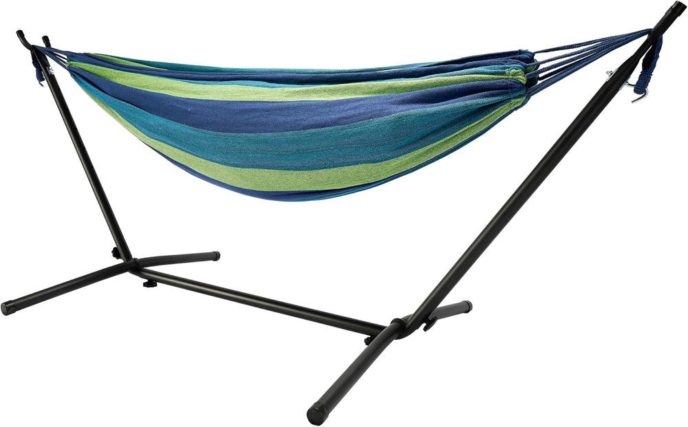 Hammock with Stand for Outside, 450lb Steel Frame, Blue