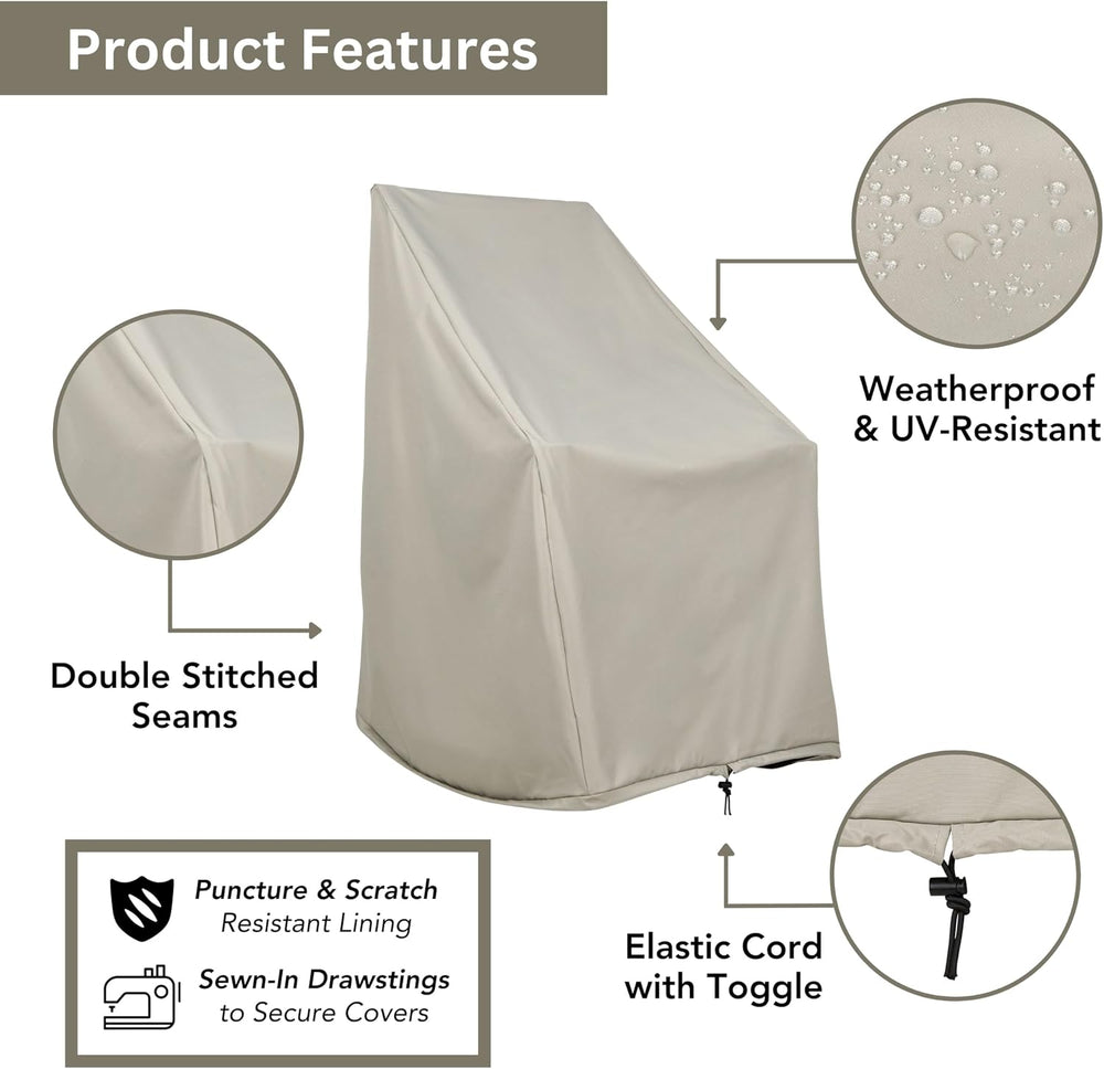 Shine Company 4361 Weatherproof Outdoor Rocking Chair Cover, 100% Woven Polye...