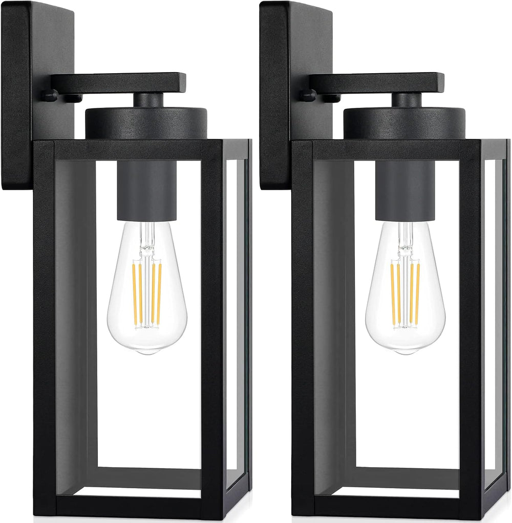 BesLowe Outdoor Wall Light Fixtures, Modern Black Exterior Wall Lanterns