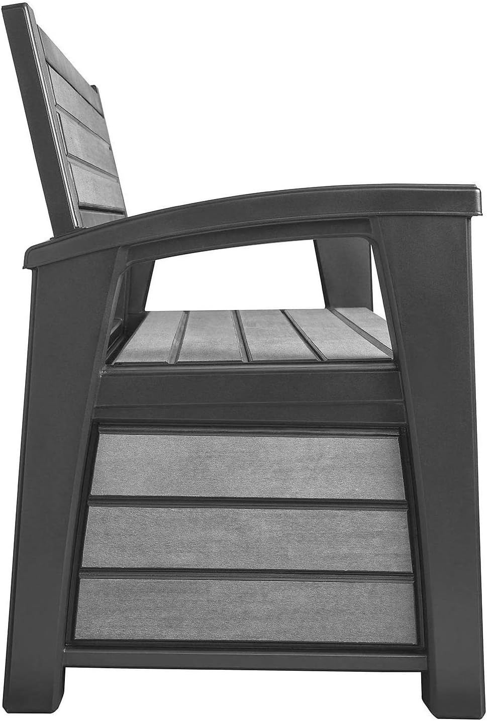 Keter Hudson 60 Gallon Capacity Plastic Resin Weather Resistant Outdoor Home ...