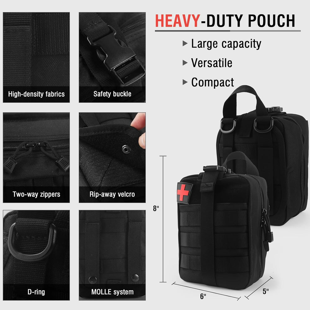 IFAK Trauma First Aid Kit Molle Pouches Emergency Survival Kit for Tactical C...