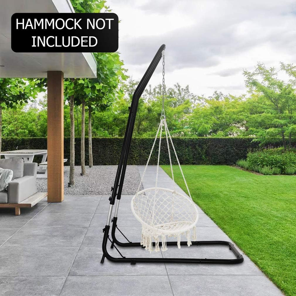 FDW Adjustable Hammock Chair Stand Hammock Stand Only Hanging Chair Stand Swi...
