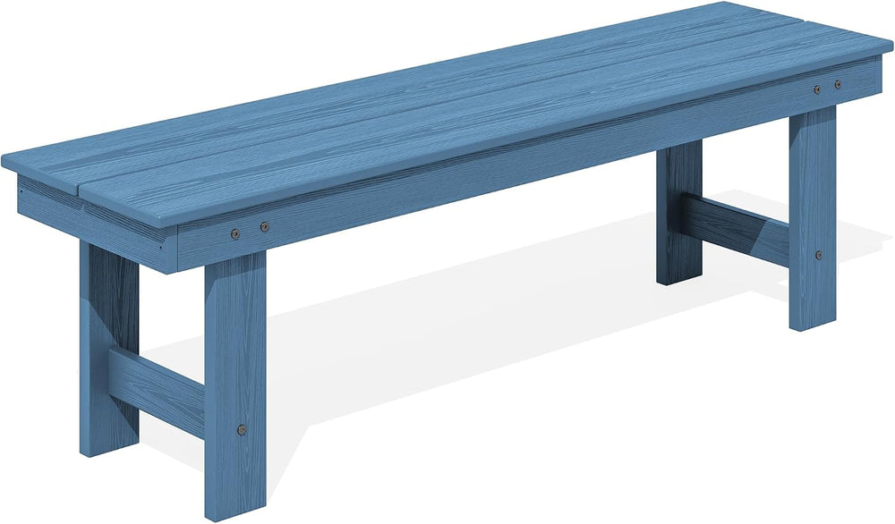 SERWALL 2-Person Backless Outdoor Bench 56 Inches, Navy