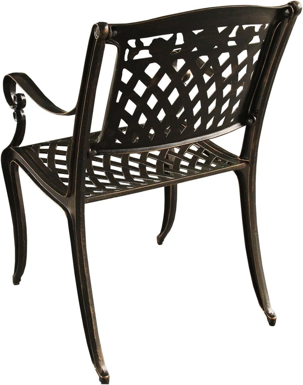 Oakland Living Rose Outdoor Aluminum Dining Chair, Bronze