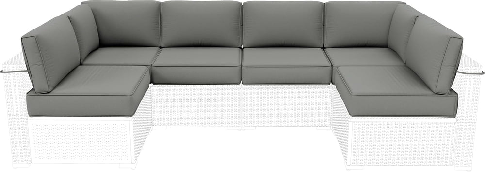 Outdoor Cushions for Patio Furniture, 14 Piece Water-Resistant Sofa Cushion