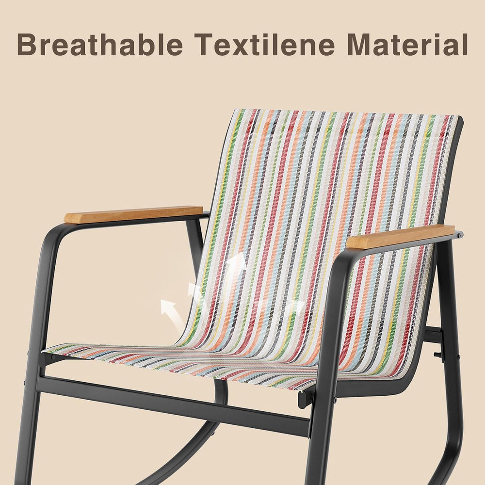 Ahomly 3 Pieces Patio Furniture Set, Outdoor Furniture Set, Stripe