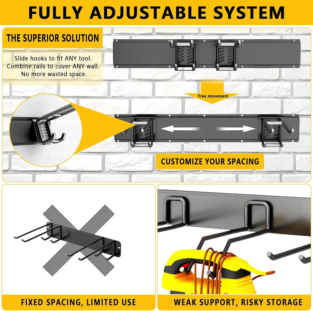 Garage Tool Organizer Wall Mount, 48inch Heavy-Duty Garage Storage System and...