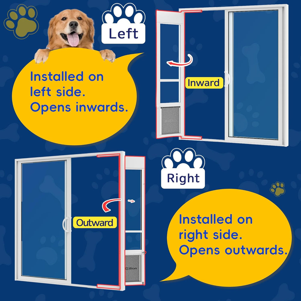 Large Dog Door for Sliding Glass Door, Openable Doggy Door for Sliding Glass ...